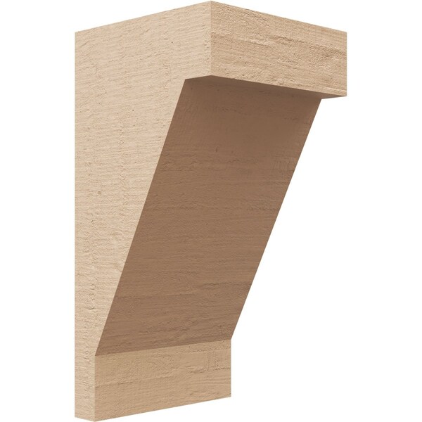 Ekena Millwork 6"W x 6"D x 12"H Wide Burlington Rough Cedar Woodgrain TimberThane Corbel, Primed Tan CORUR06X06X12BURRCPR - main